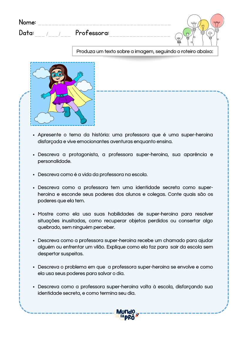 Página de atividade da Coleção Imagine 1