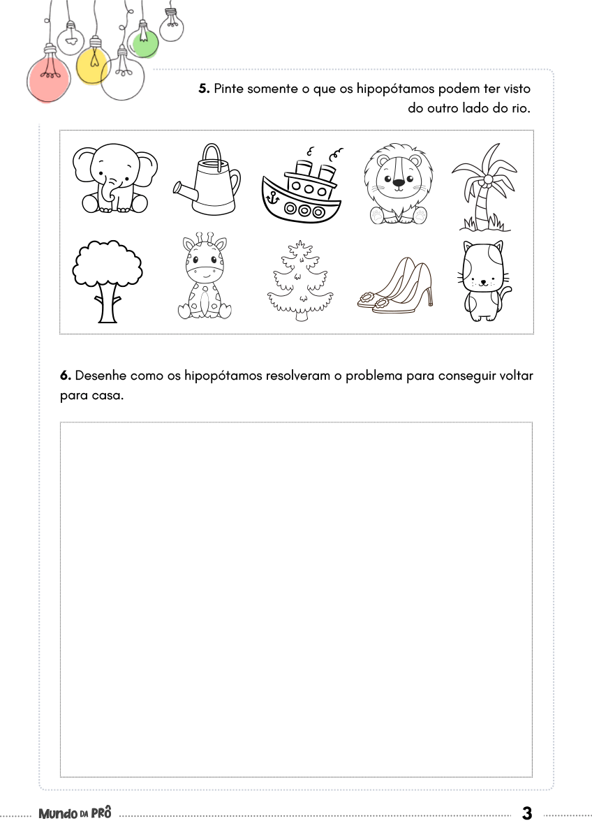 Página de atividade da Coleção Imagine 4
