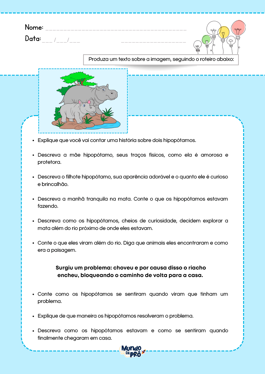 Página de atividade da Coleção Imagine 2